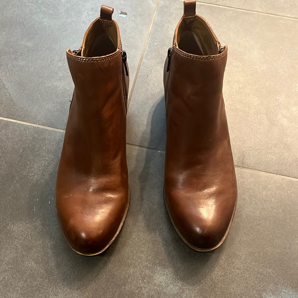 Lucky Brand Basel Ankle Boots- Womens 9.5 Chestnut Brown